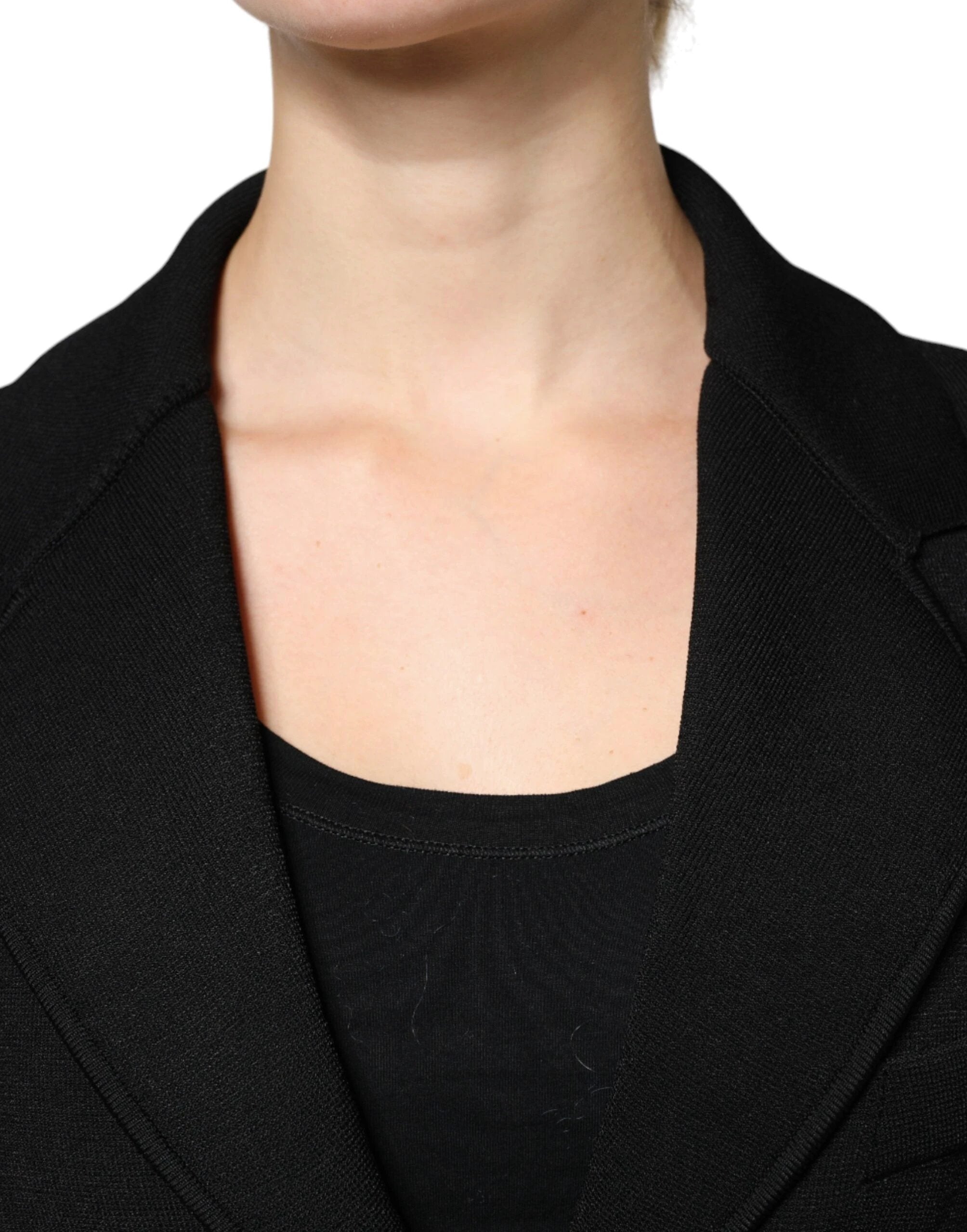 Dolce & Gabbana Black Viscose Single Breasted Blazer Jacket by Dolce & Gabbana