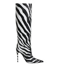 Dolce & Gabbana Black White Zebra Heels High Boots Shoes by Dolce & Gabbana