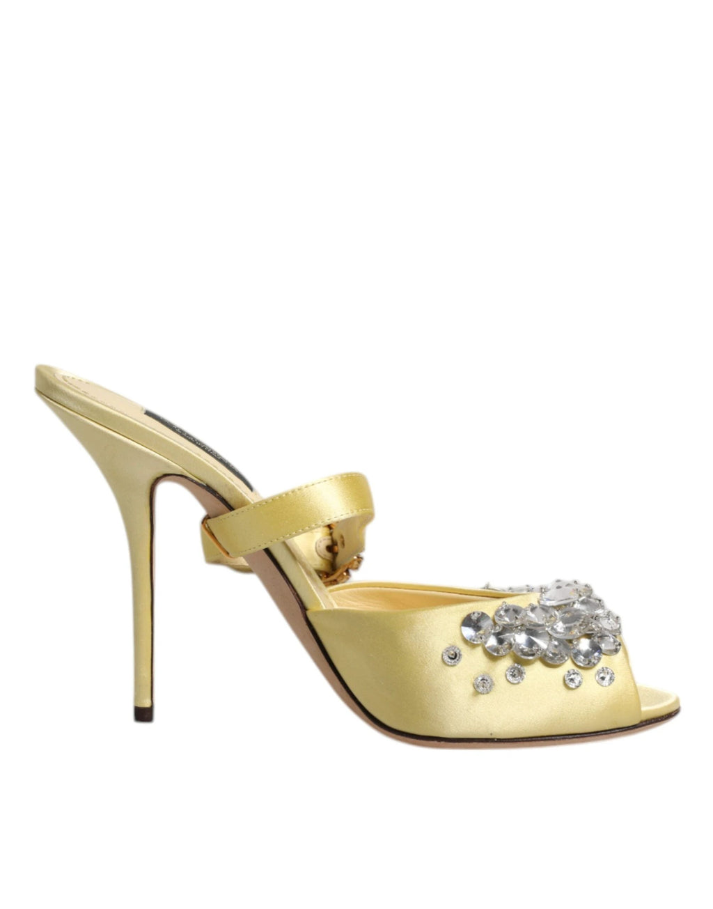 Dolce & Gabbana Yellow Crystal Slides KEIRA Sandals Shoes by Dolce & Gabbana