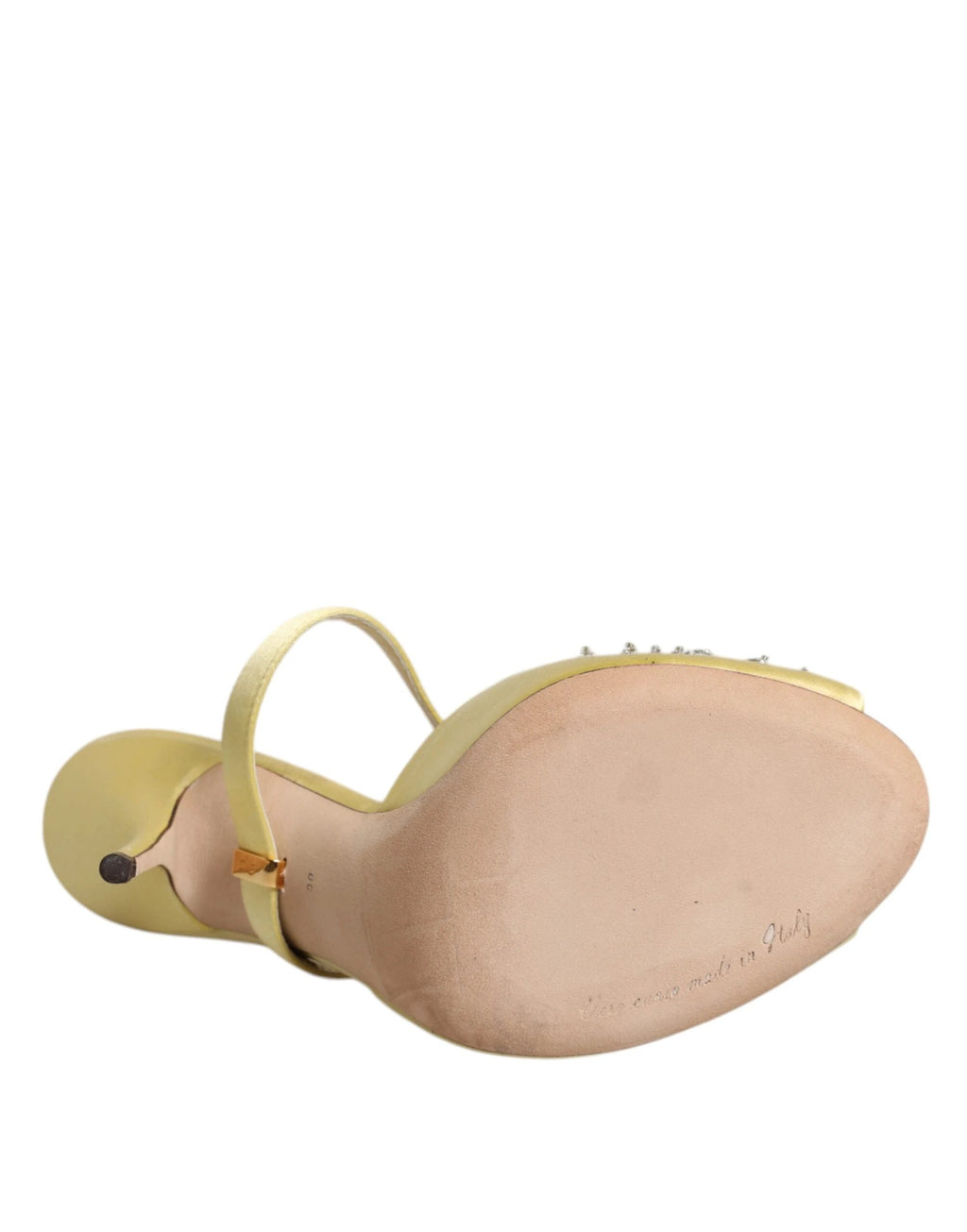 Dolce & Gabbana Yellow Crystal Slides KEIRA Sandals Shoes by Dolce & Gabbana