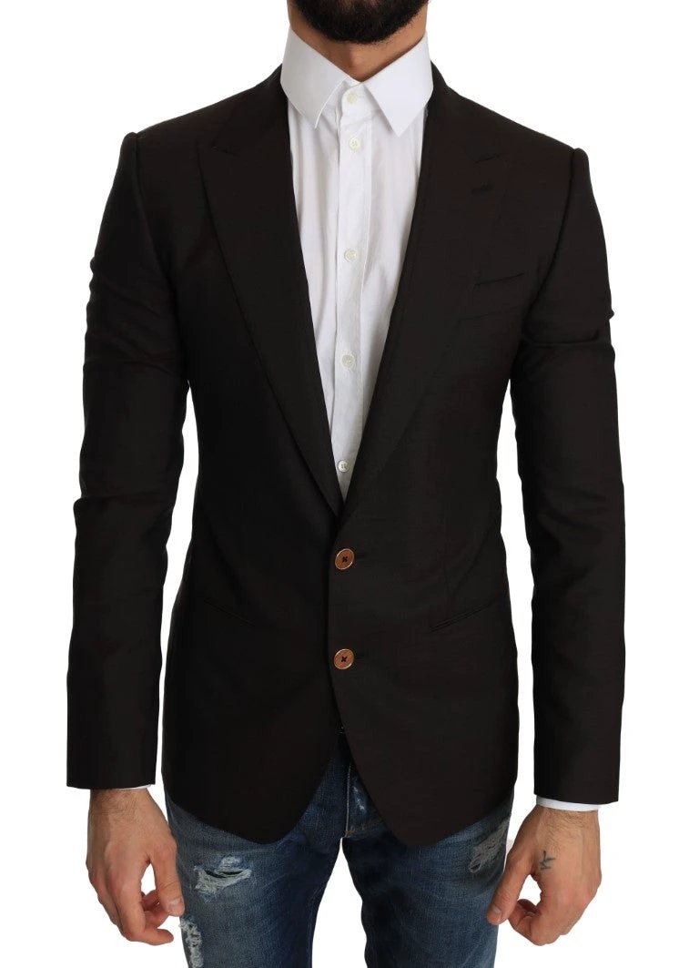 Dolce & Gabbana Brown Wool SICILIA Jacket Coat Blazer by Dolce & Gabbana