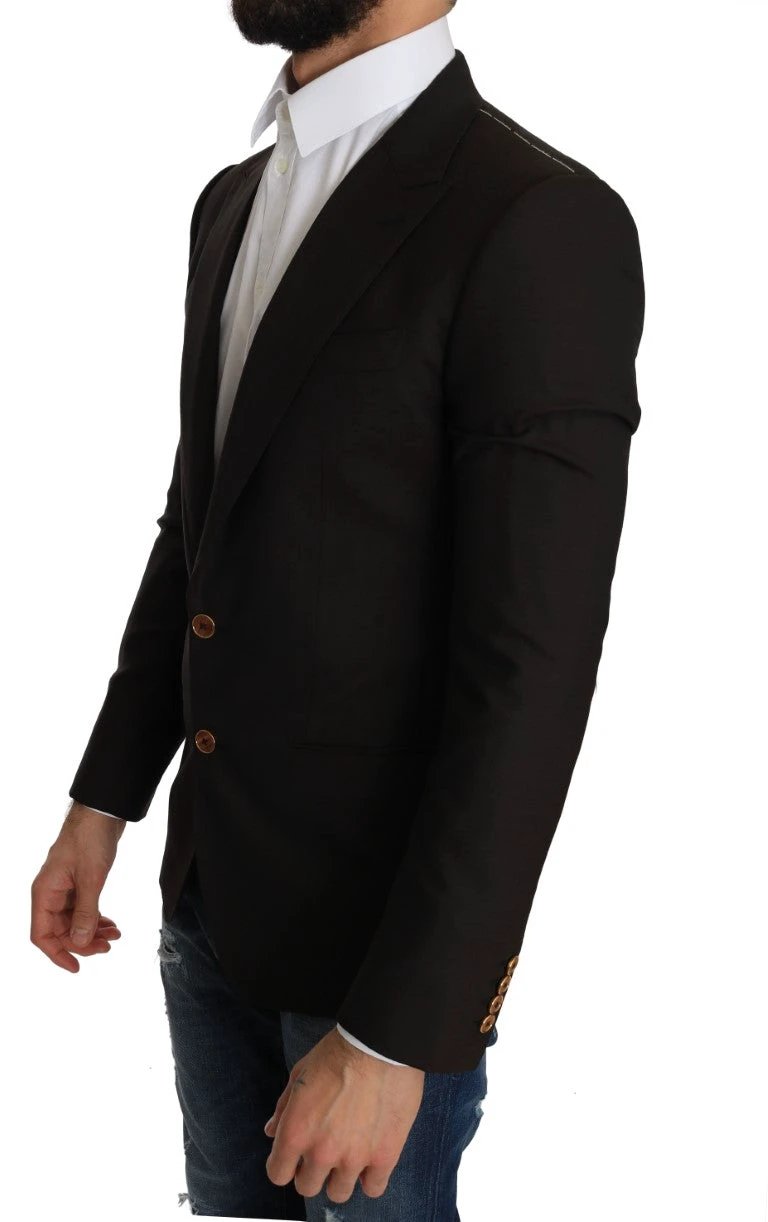 Dolce & Gabbana Brown Wool SICILIA Jacket Coat Blazer by Dolce & Gabbana