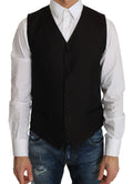 Dolce & Gabbana Black Silk Dress Waistcoat by Dolce & Gabbana