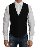 Dolce & Gabbana Black Wool Dress Waistcoat by Dolce & Gabbana