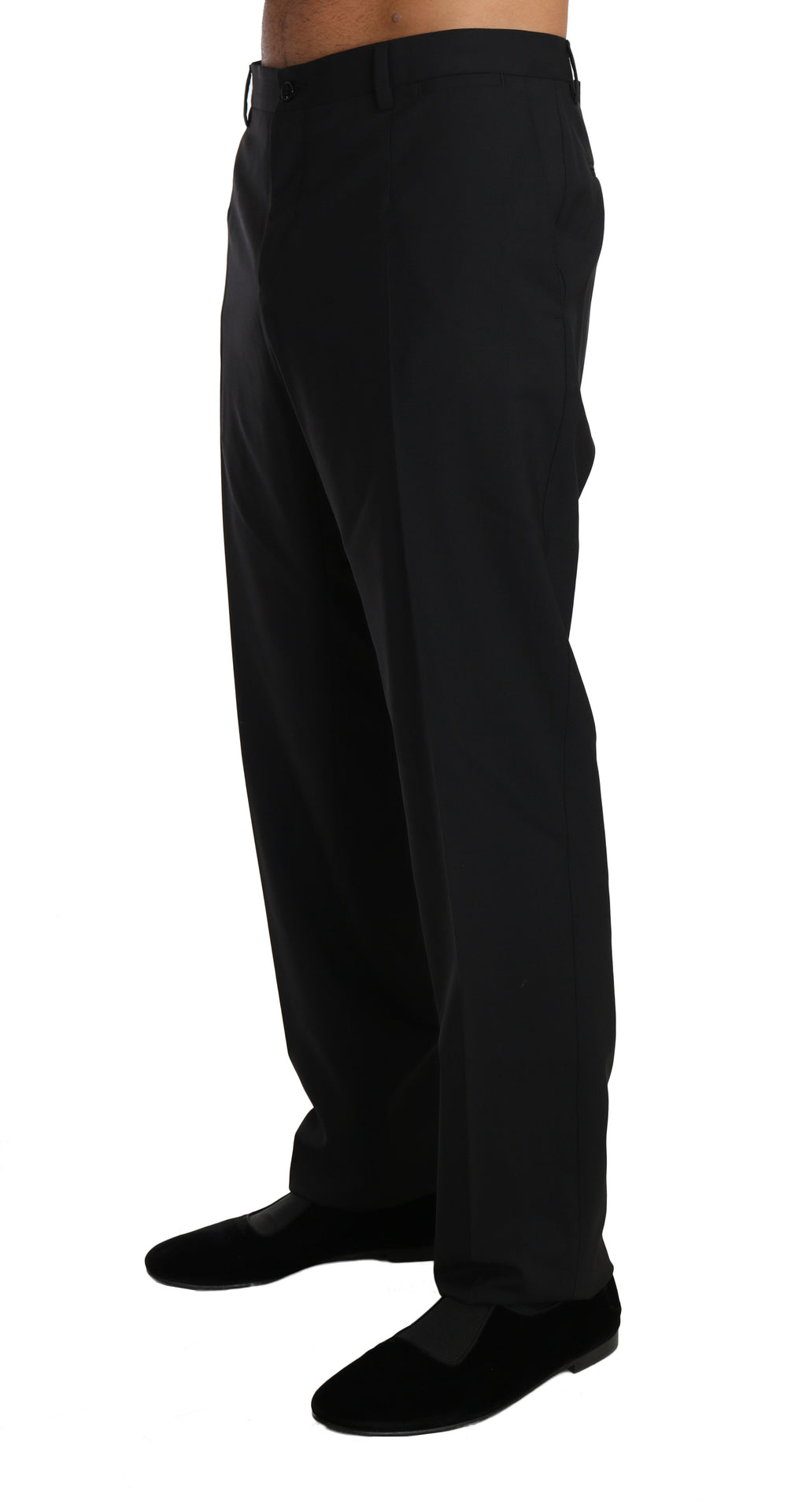 Dolce & Gabbana Black Wool Stretch Formal Trousers by Dolce & Gabbana
