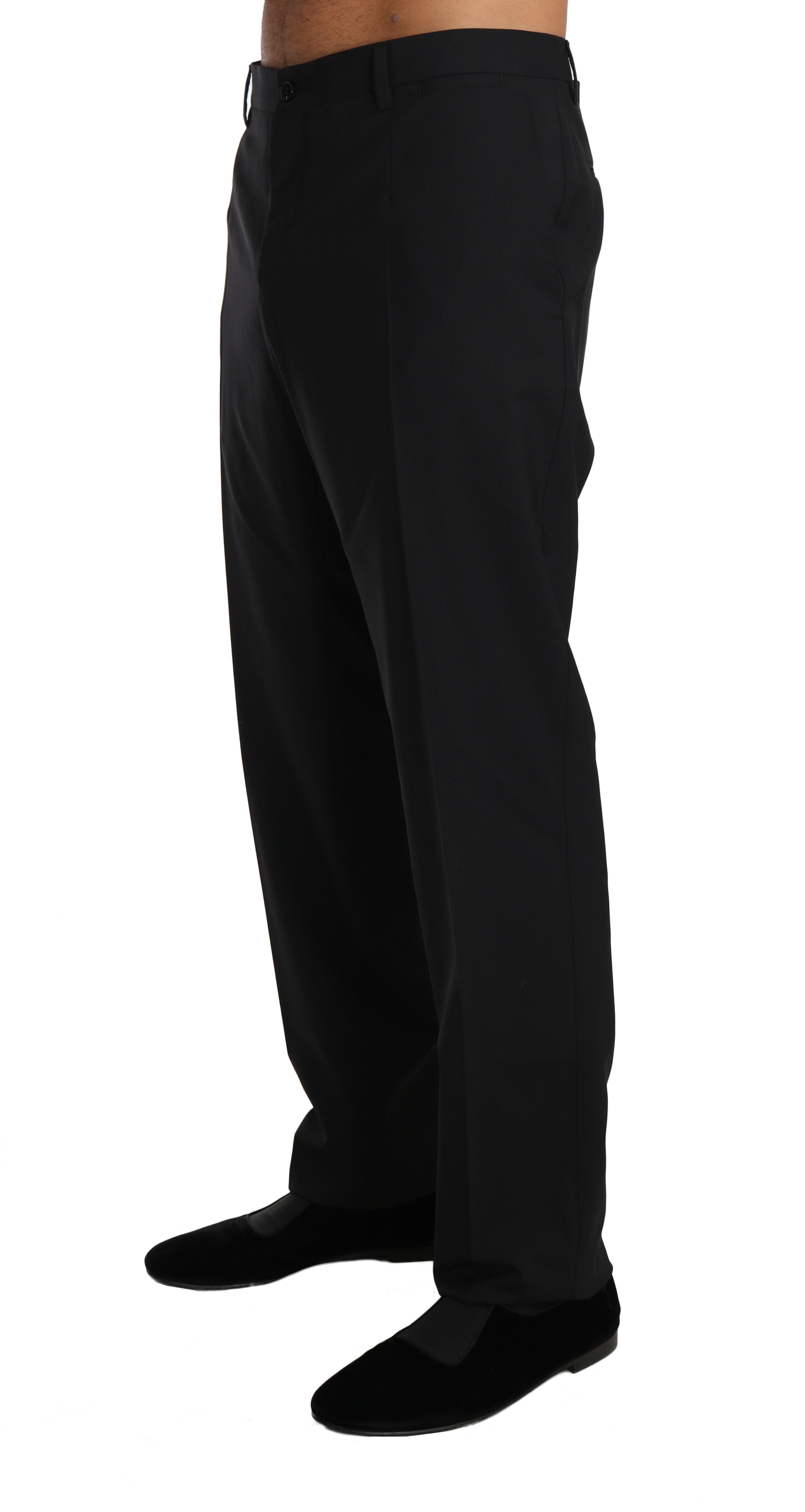 Dolce & Gabbana Black Wool Stretch Formal Trousers by Dolce & Gabbana