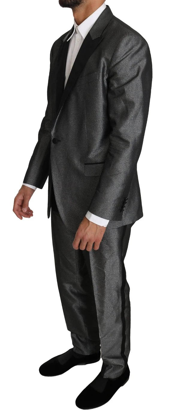 Dolce & Gabbana Gray Patterned MARTINI 2 Piece Suit by Dolce & Gabbana