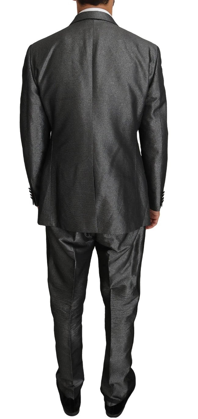 Dolce & Gabbana Gray Patterned MARTINI 2 Piece Suit by Dolce & Gabbana