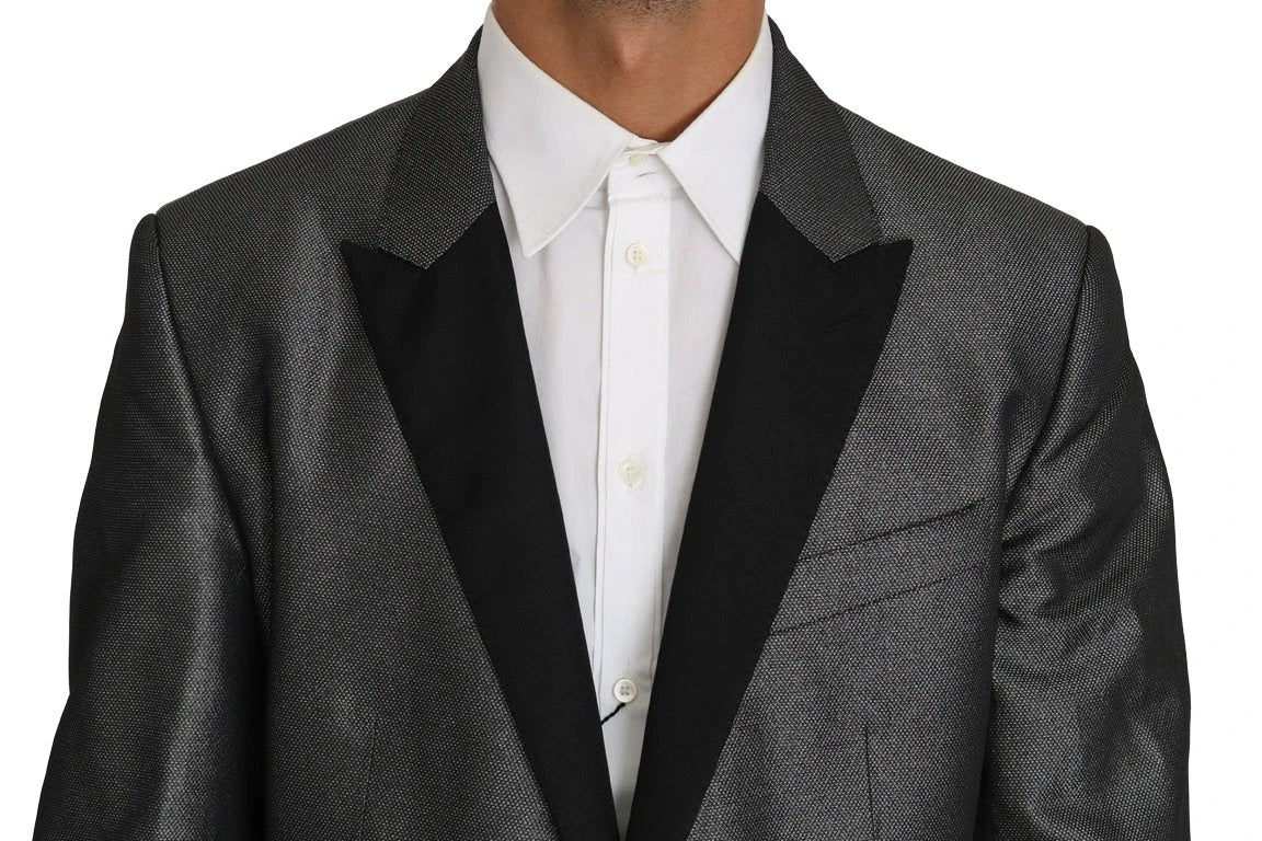 Dolce & Gabbana Gray Patterned MARTINI 2 Piece Suit by Dolce & Gabbana