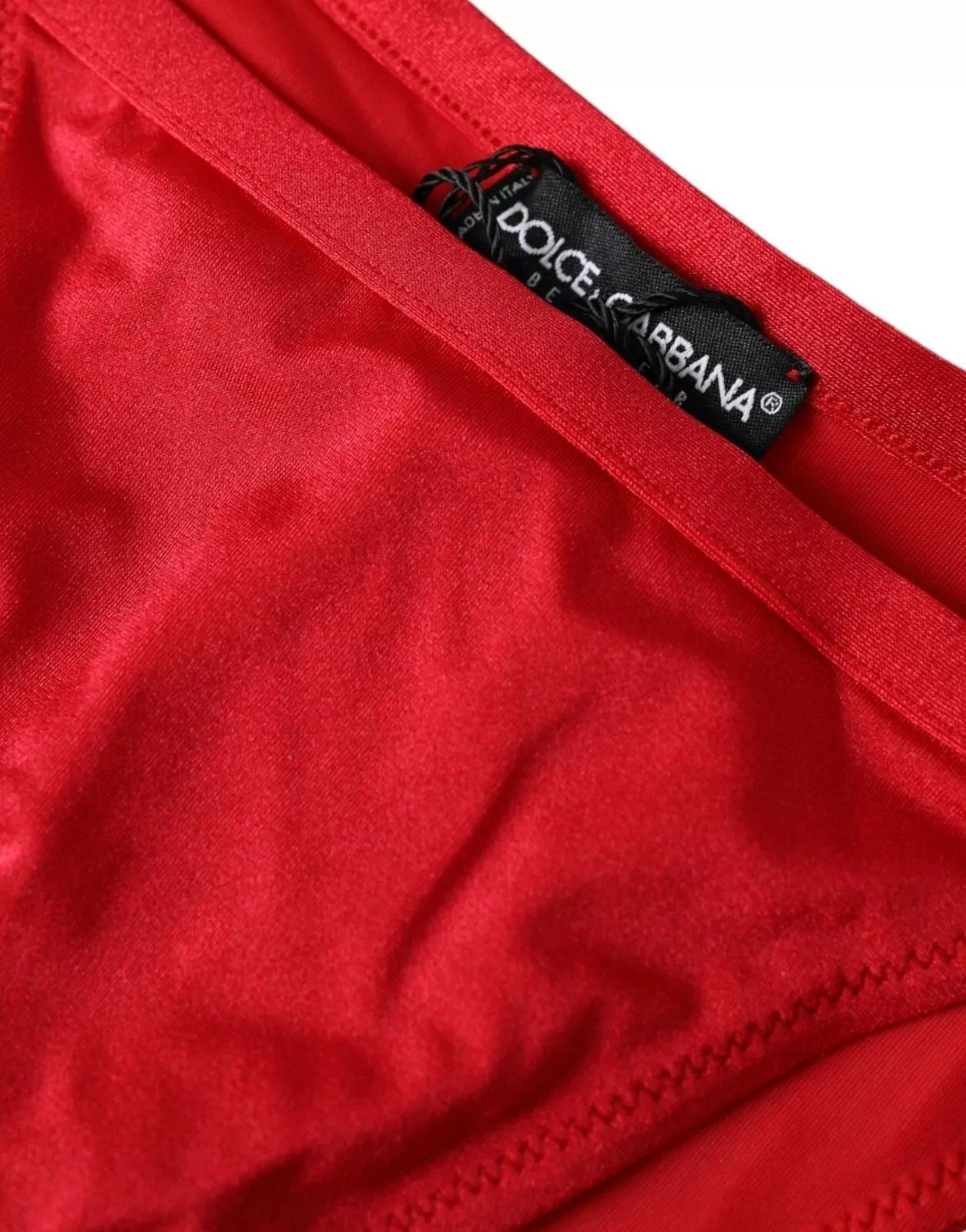 Dolce & Gabbana Red Nylon Stretch Beachwear Swimwear Bottom Bikini by Dolce & Gabbana