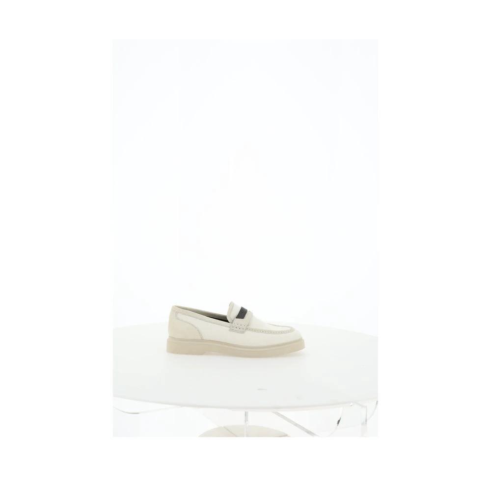 Brunello Cucinelli Beige Loafers Shoes by Brunello Cucinelli