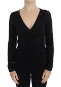 Versace Jeans Black Stretch Longsleeve Sweater by Versace Jeans