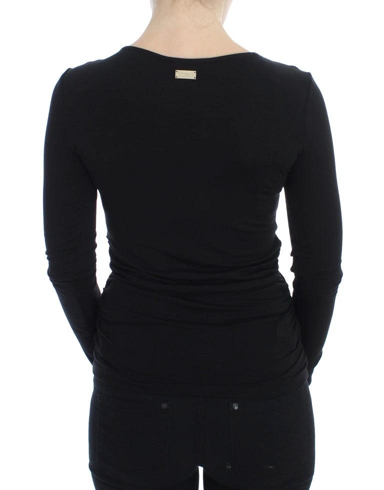 Versace Jeans Black Stretch Longsleeve Sweater by Versace Jeans