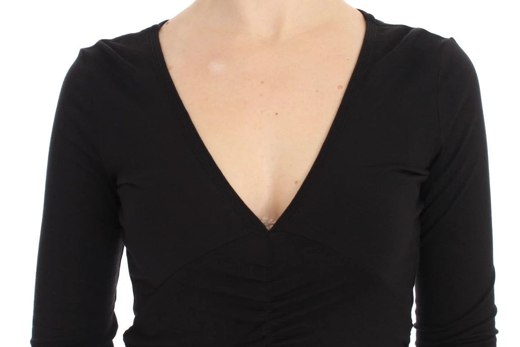 Versace Jeans Black Stretch Longsleeve Sweater by Versace Jeans