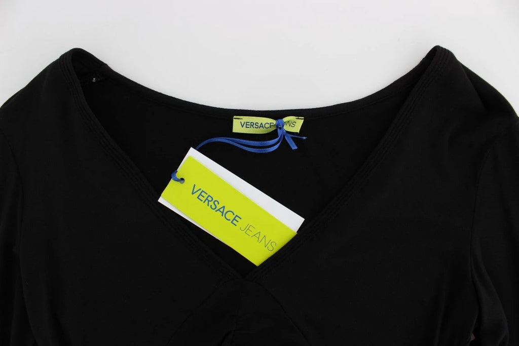 Versace Jeans Black Stretch Longsleeve Sweater by Versace Jeans