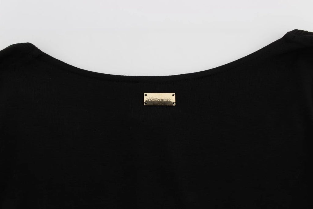 Versace Jeans Black Stretch Longsleeve Sweater by Versace Jeans