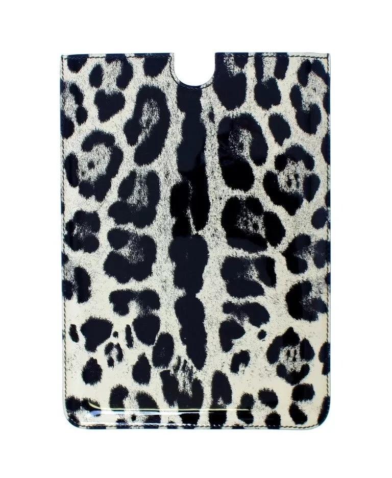 Dolce & Gabbana White Leopard Pattern Leather eBook Cover Tablet Case by Dolce & Gabbana