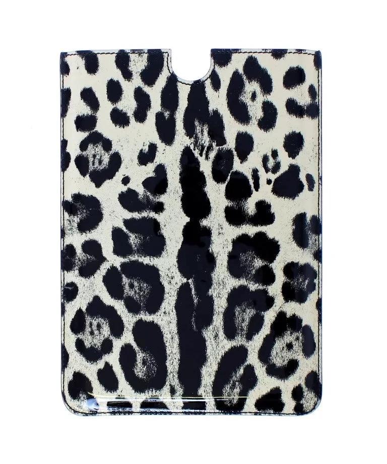 Dolce & Gabbana White Leopard Pattern Leather eBook Cover Tablet Case by Dolce & Gabbana