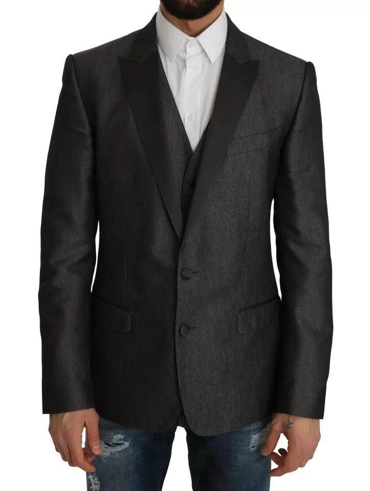 Dolce & Gabbana Gray MARTINI 2 Piece Vest Coat Blazer by Dolce & Gabbana