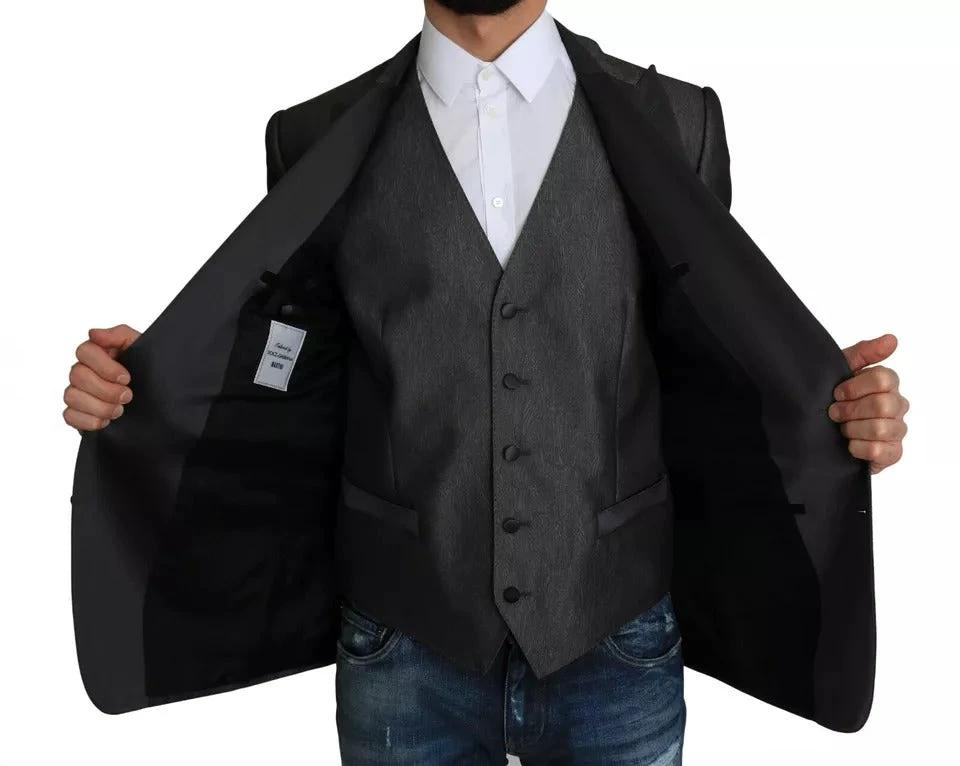 Dolce & Gabbana Gray MARTINI 2 Piece Vest Coat Blazer by Dolce & Gabbana