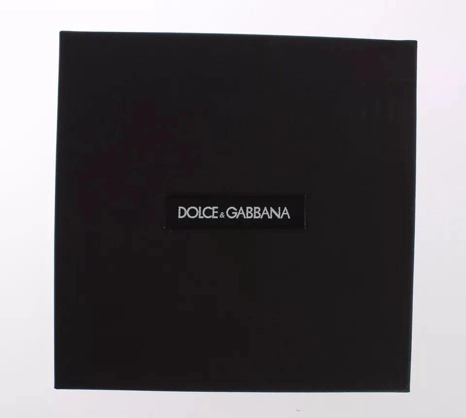 Dolce & Gabbana Red Yellow Raffia Leather Clasp Finder Keyring Keychain by Dolce & Gabbana
