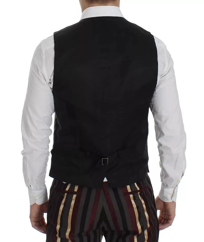 Dolce & Gabbana Multicolor Striped Runway 3 Piece Slim Fit Vest Suit by Dolce & Gabbana