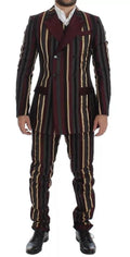Dolce & Gabbana Multicolor Striped Runway 3 Piece Slim Fit Vest Suit by Dolce & Gabbana