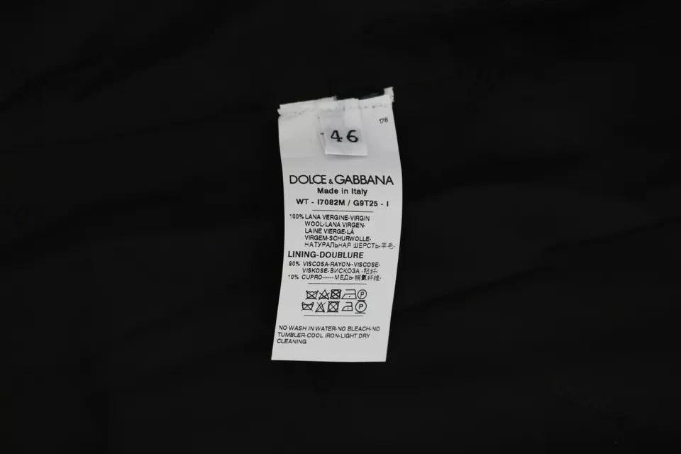 Dolce & Gabbana Black Wool Logo Waistcoat Vest by Dolce & Gabbana