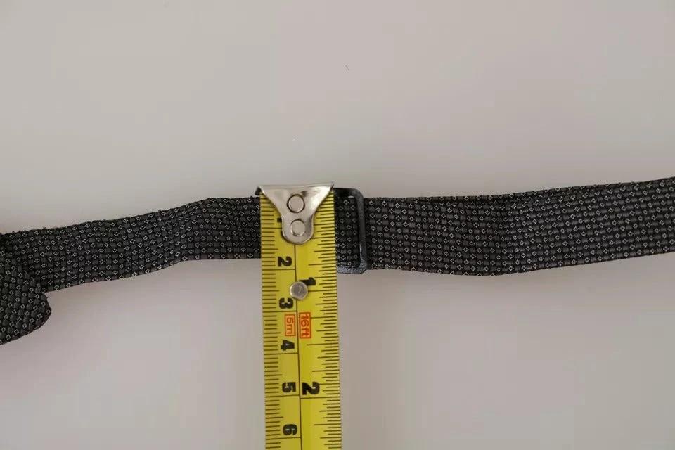 Dolce & Gabbana Gray Silk Patterned Mens Necktie Bow Tie by Dolce & Gabbana