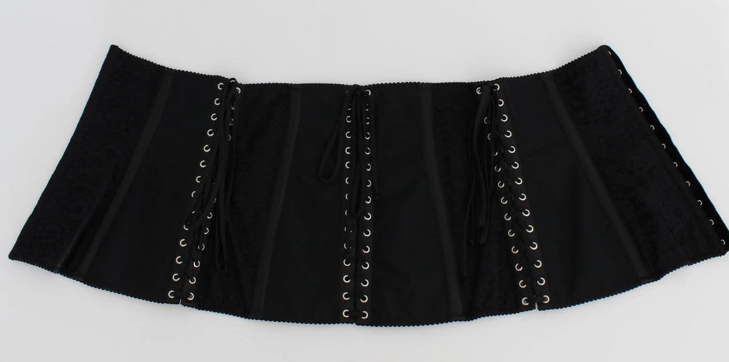 Dolce & Gabbana Black Stretch Corset Waist Strap Belt by Dolce & Gabbana