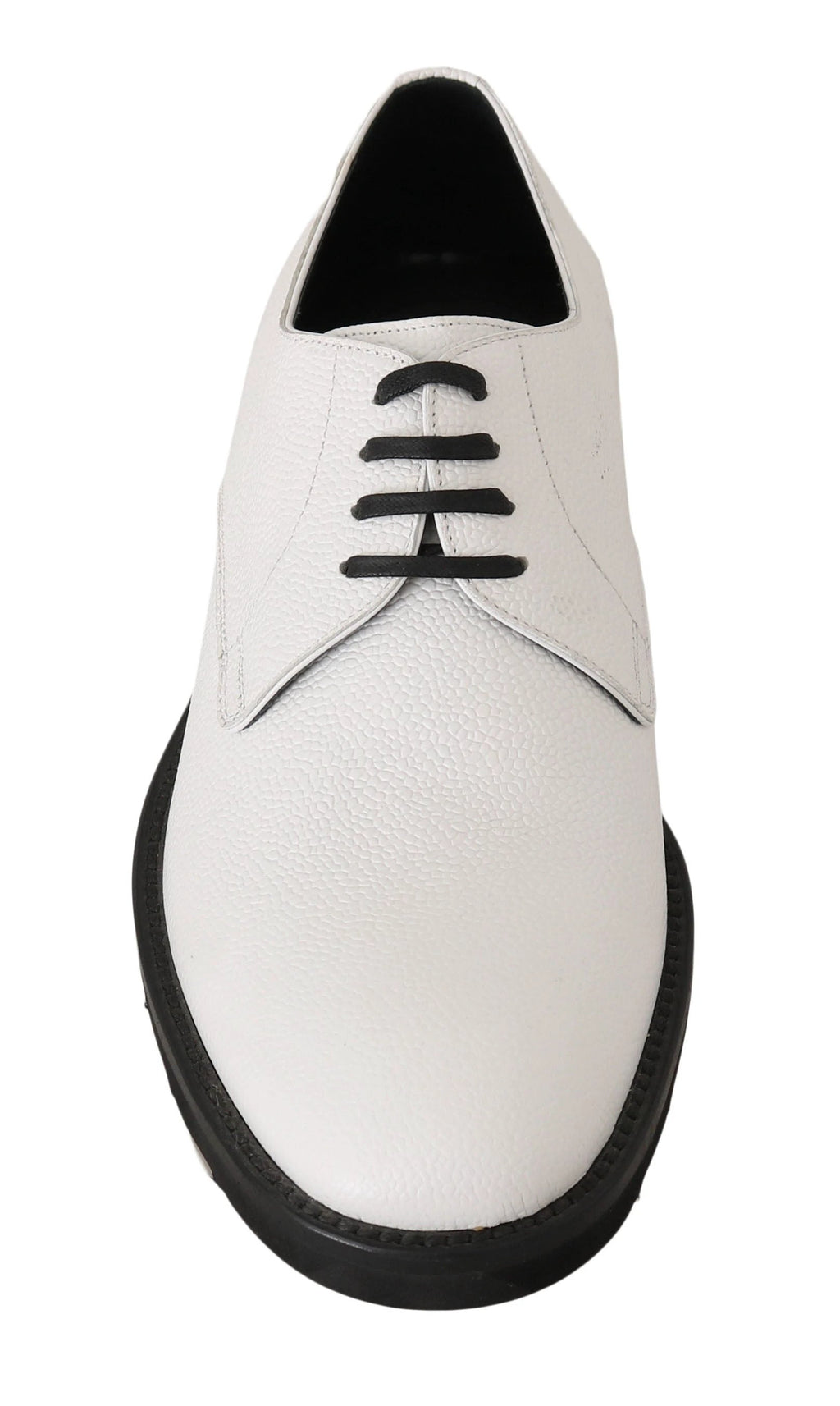 Dolce & Gabbana White Leather Derby Dress Formal Shoes by Dolce & Gabbana