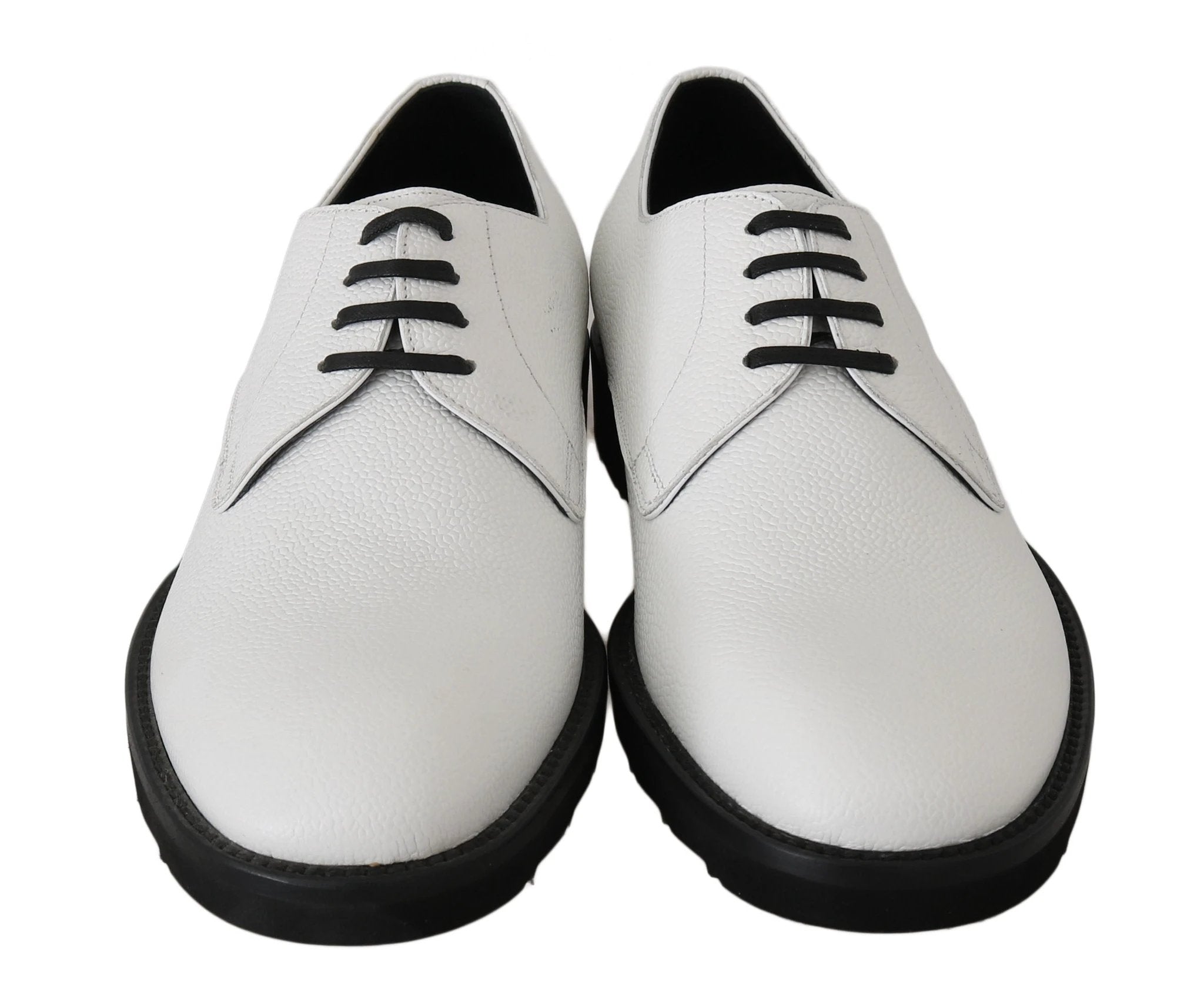 Dolce & Gabbana White Leather Derby Dress Formal Shoes by Dolce & Gabbana