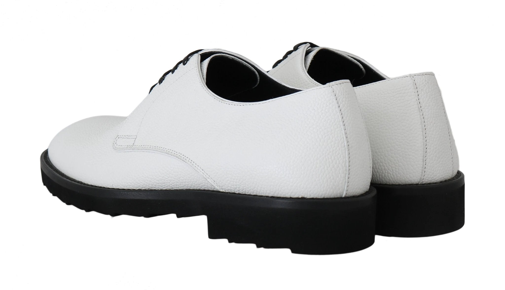 Dolce & Gabbana White Leather Derby Dress Formal Shoes by Dolce & Gabbana