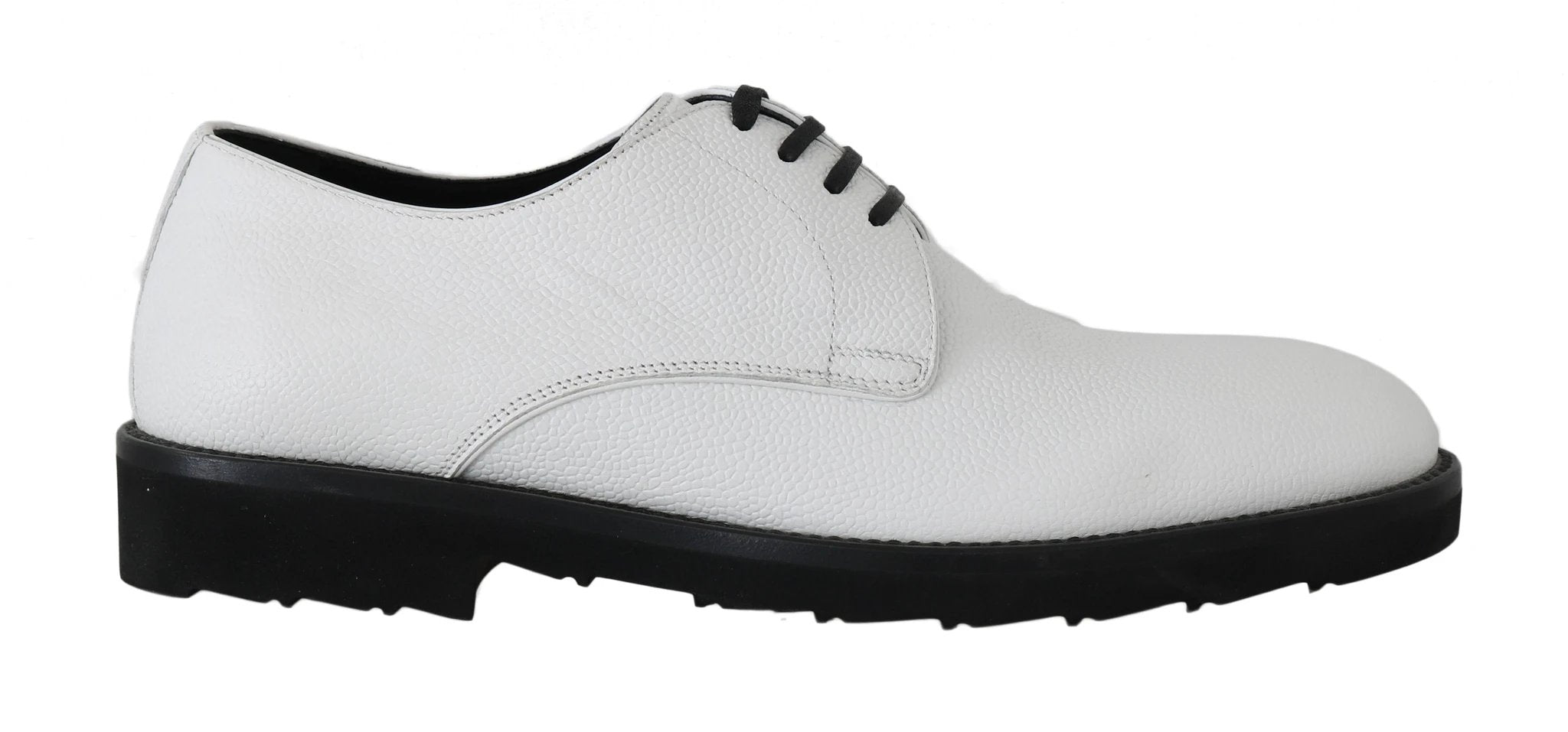Dolce & Gabbana White Leather Derby Dress Formal Shoes by Dolce & Gabbana