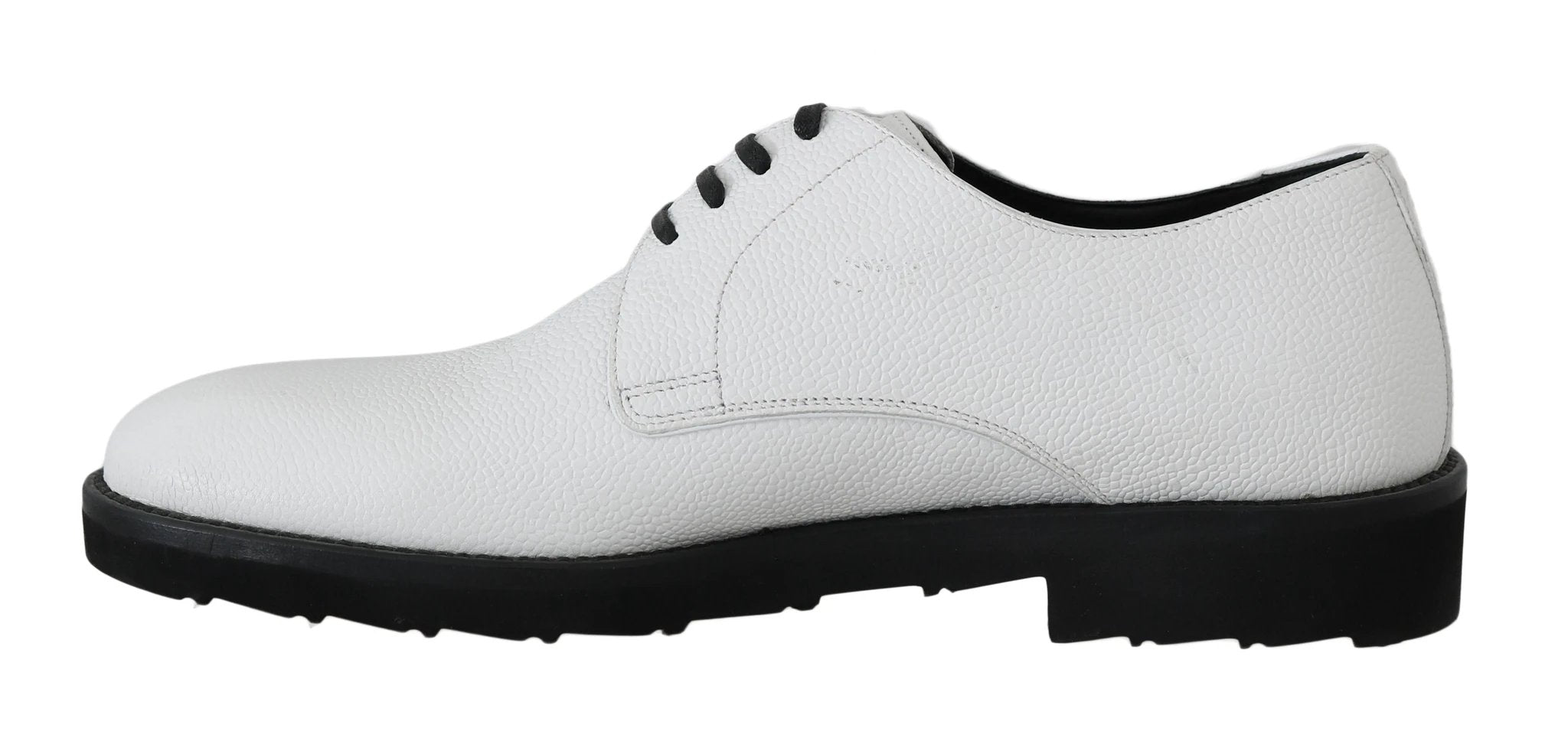 Dolce & Gabbana White Leather Derby Dress Formal Shoes by Dolce & Gabbana
