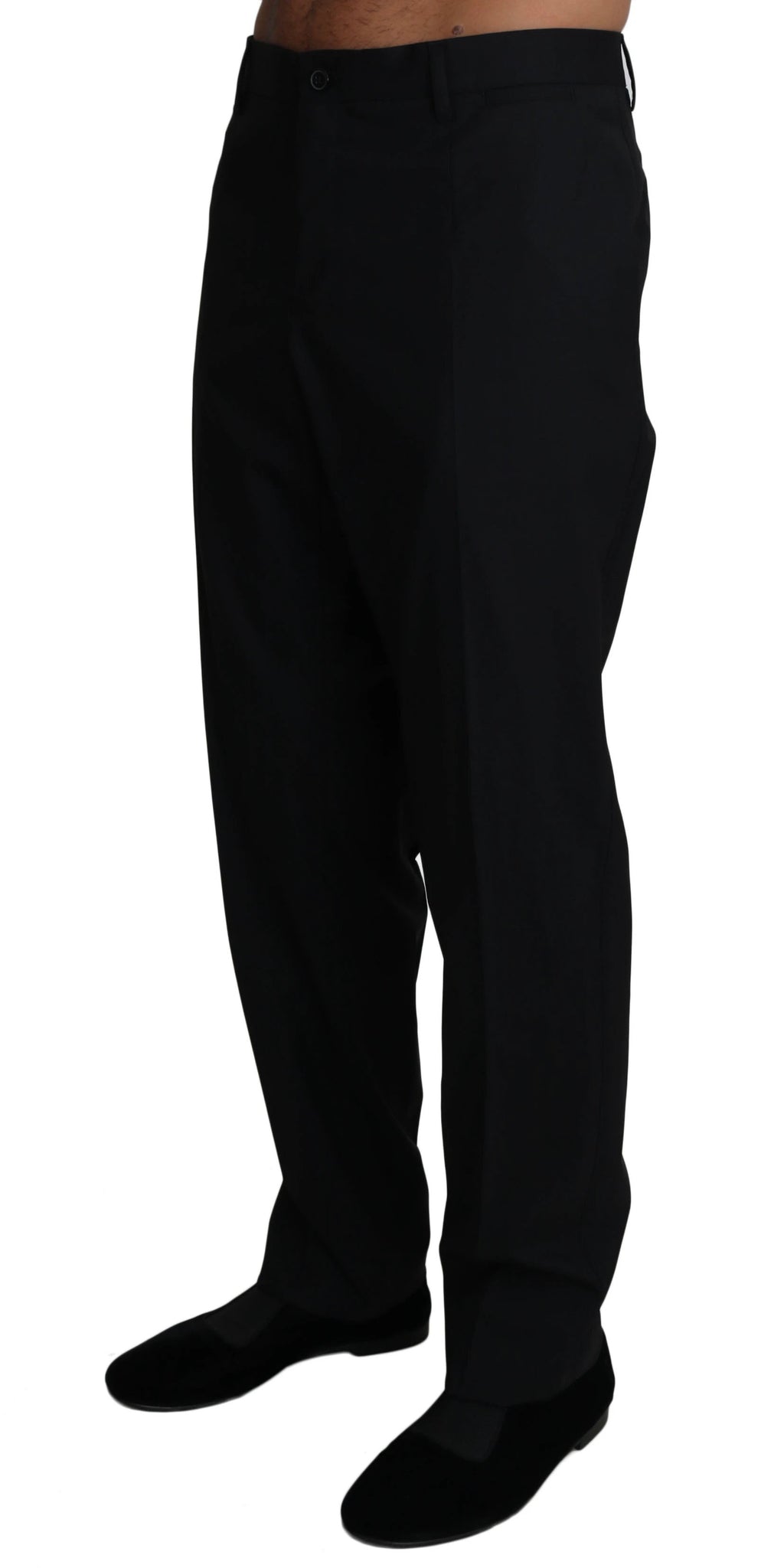 Dolce & Gabbana Black Wool Stretch Dress Trousers Pants by Dolce & Gabbana