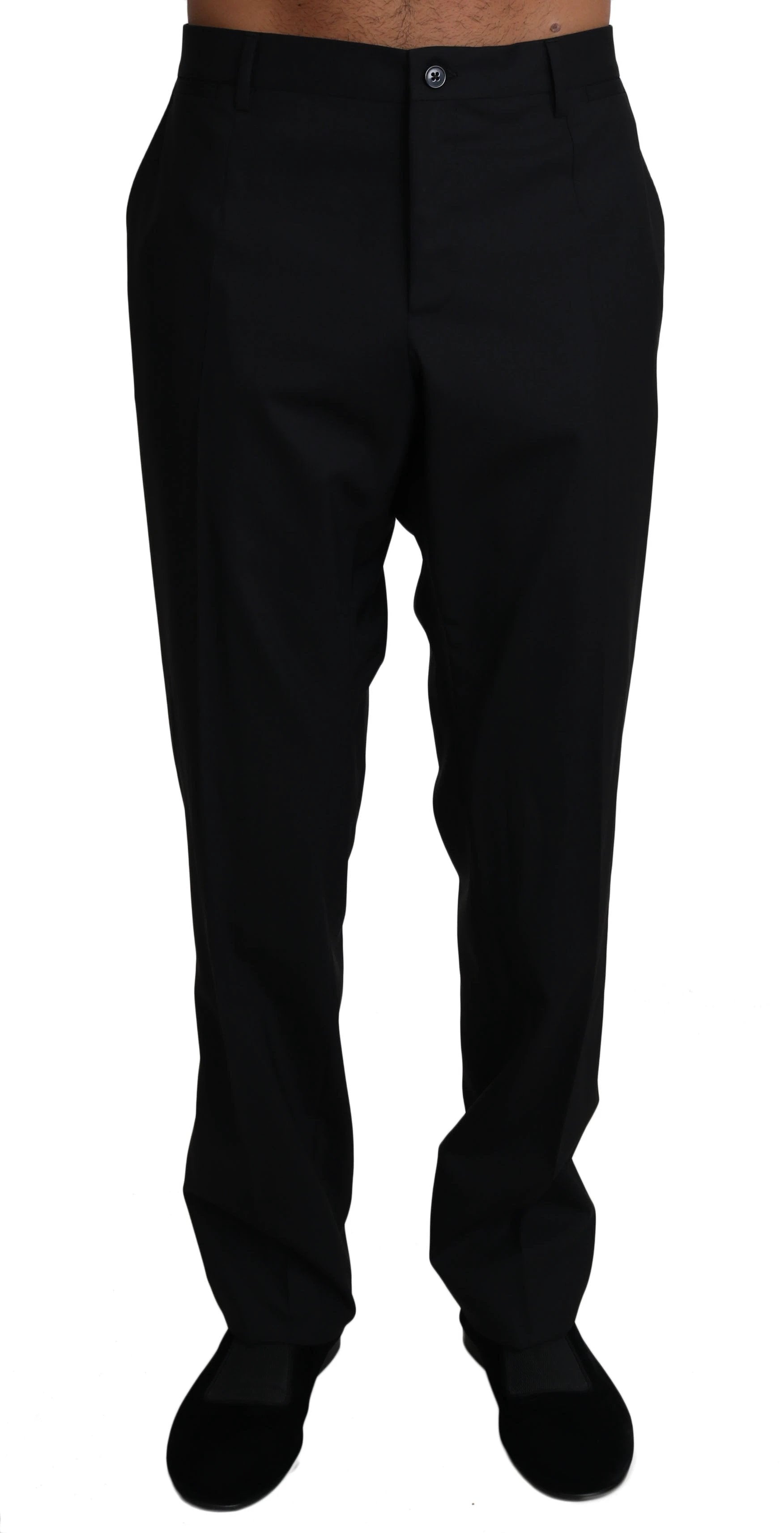 Dolce & Gabbana Black Wool Stretch Dress Trousers Pants by Dolce & Gabbana