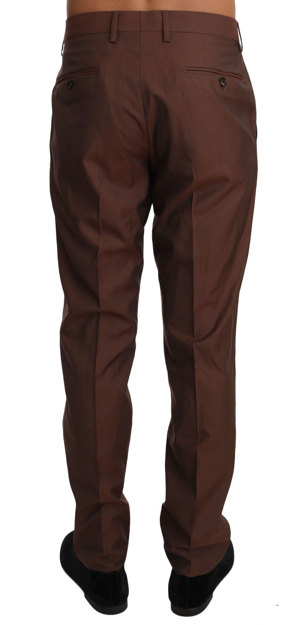 Dolce & Gabbana Brown Wool Silk Formal Trousers Pants by Dolce & Gabbana