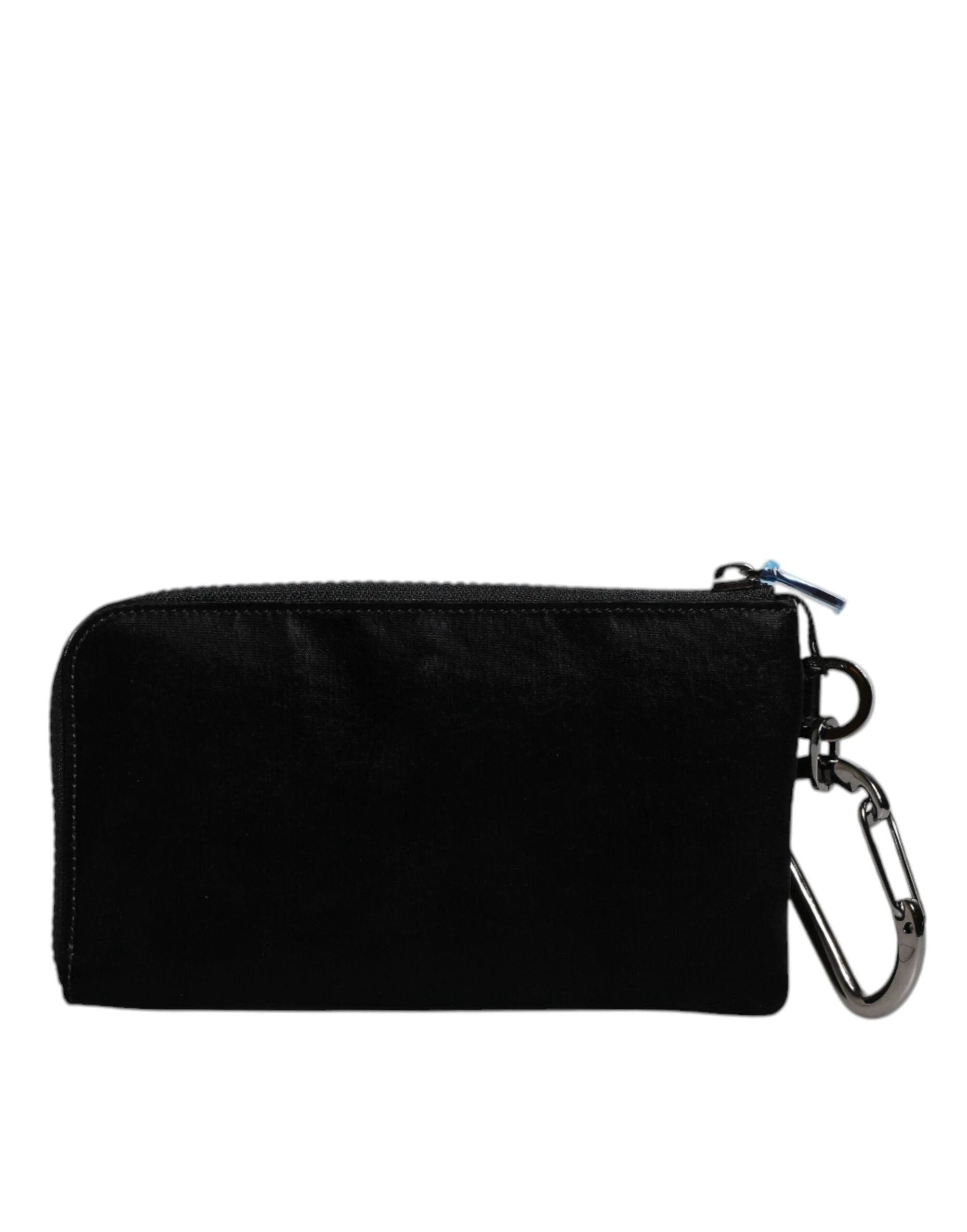 Dolce & Gabbana Black Nylon Logo Plaque Keyring Pouch Clutch Bag by Dolce & Gabbana