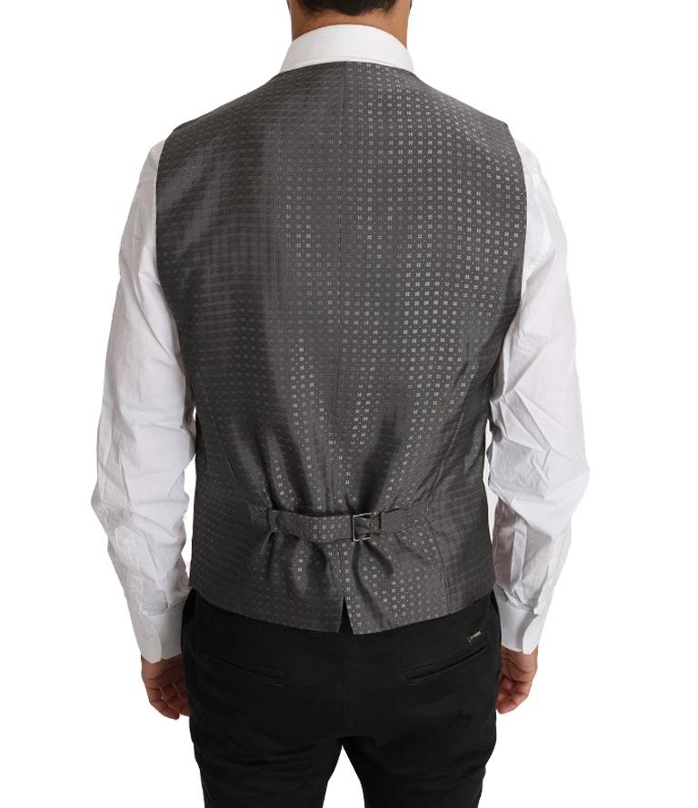 Dolce & Gabbana Brown Wool Silk Waistcoat Vest by Dolce & Gabbana