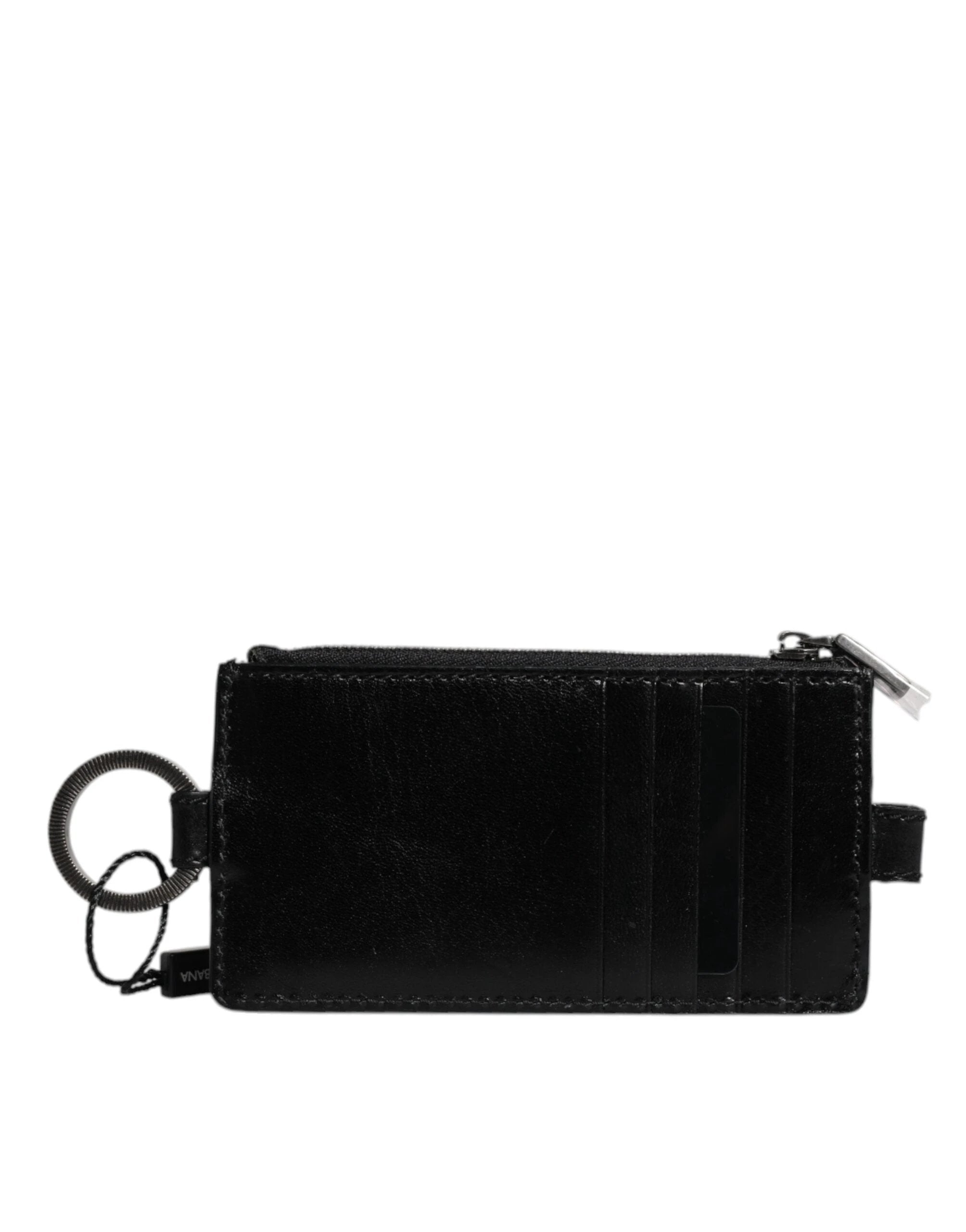 Dolce & Gabbana Black Horse Leather Lanyard Logo Card Holder Wallet by Dolce & Gabbana