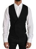 Dolce & Gabbana Gray Wool Double Breasted Waistcoat Vest by Dolce & Gabbana