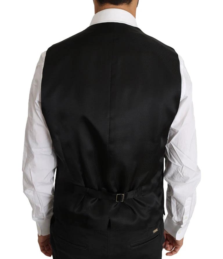 Dolce & Gabbana Gray Wool Silk Waistcoat Vest by Dolce & Gabbana