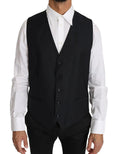 Dolce & Gabbana Gray Wool Silk Waistcoat Vest by Dolce & Gabbana