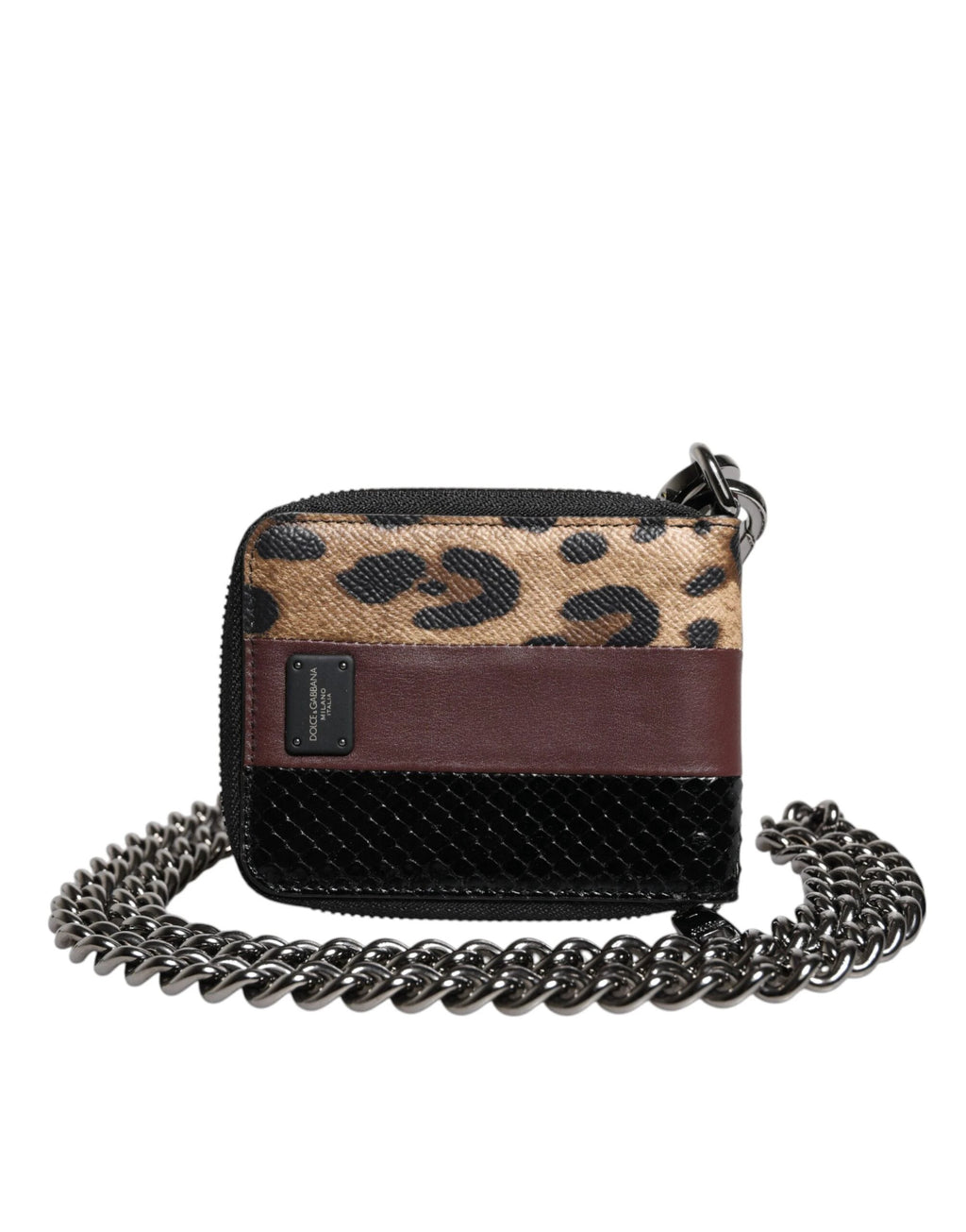 Dolce & Gabbana Multicolor Leopard Leather DG Bifold Card Holder Wallet by Dolce & Gabbana