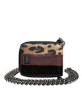 Dolce & Gabbana Multicolor Leopard Leather DG Bifold Card Holder Wallet by Dolce & Gabbana