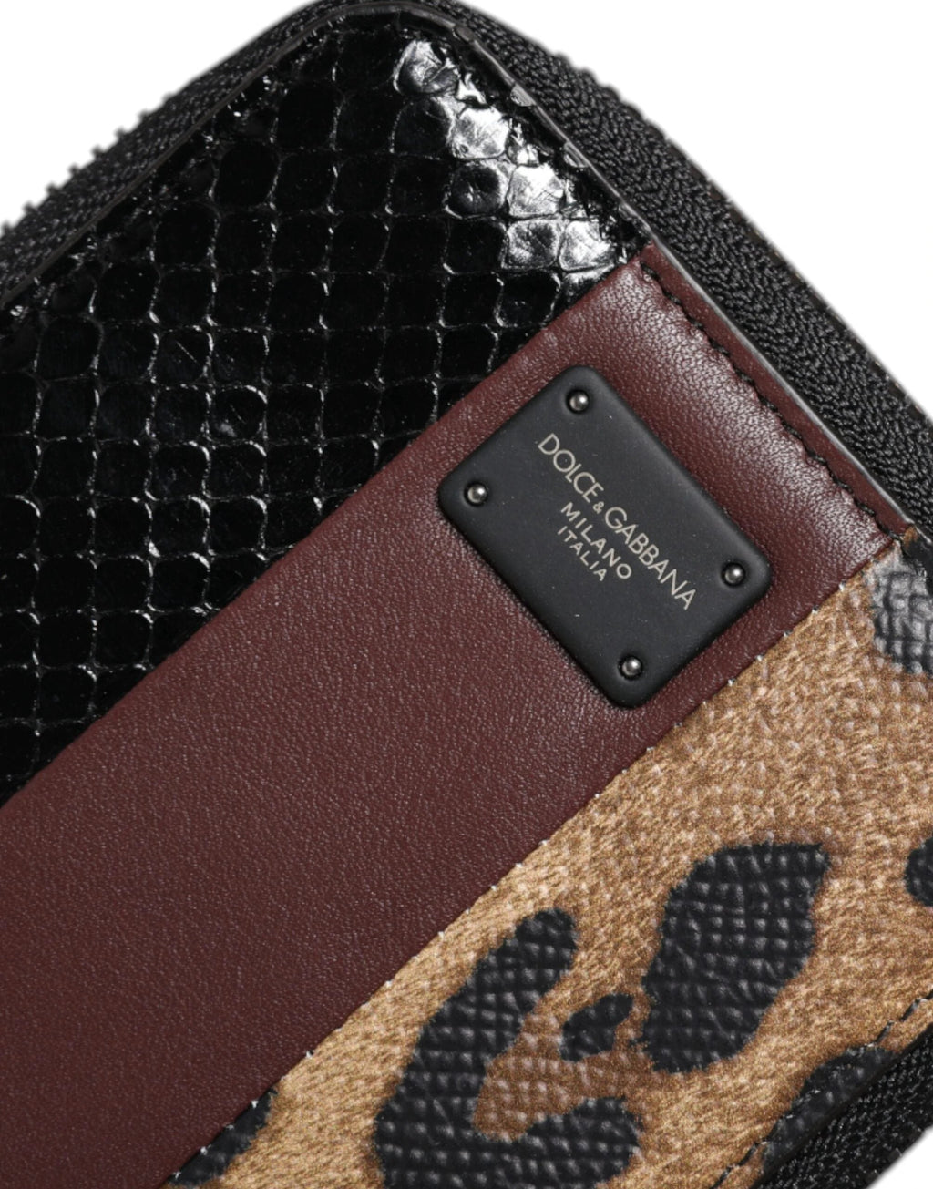 Dolce & Gabbana Multicolor Leopard Leather DG Bifold Card Holder Wallet by Dolce & Gabbana