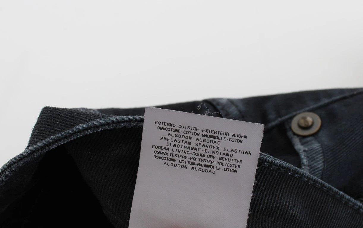 Cavalli Blue Cotton Stretch Baggy Relax Jeans by Cavalli