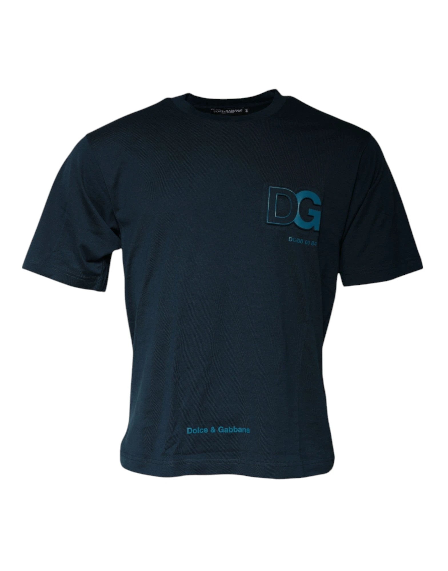 Dolce & Gabbana Blue Logo Crew Neck Short Sleeves T-shirt by Dolce & Gabbana