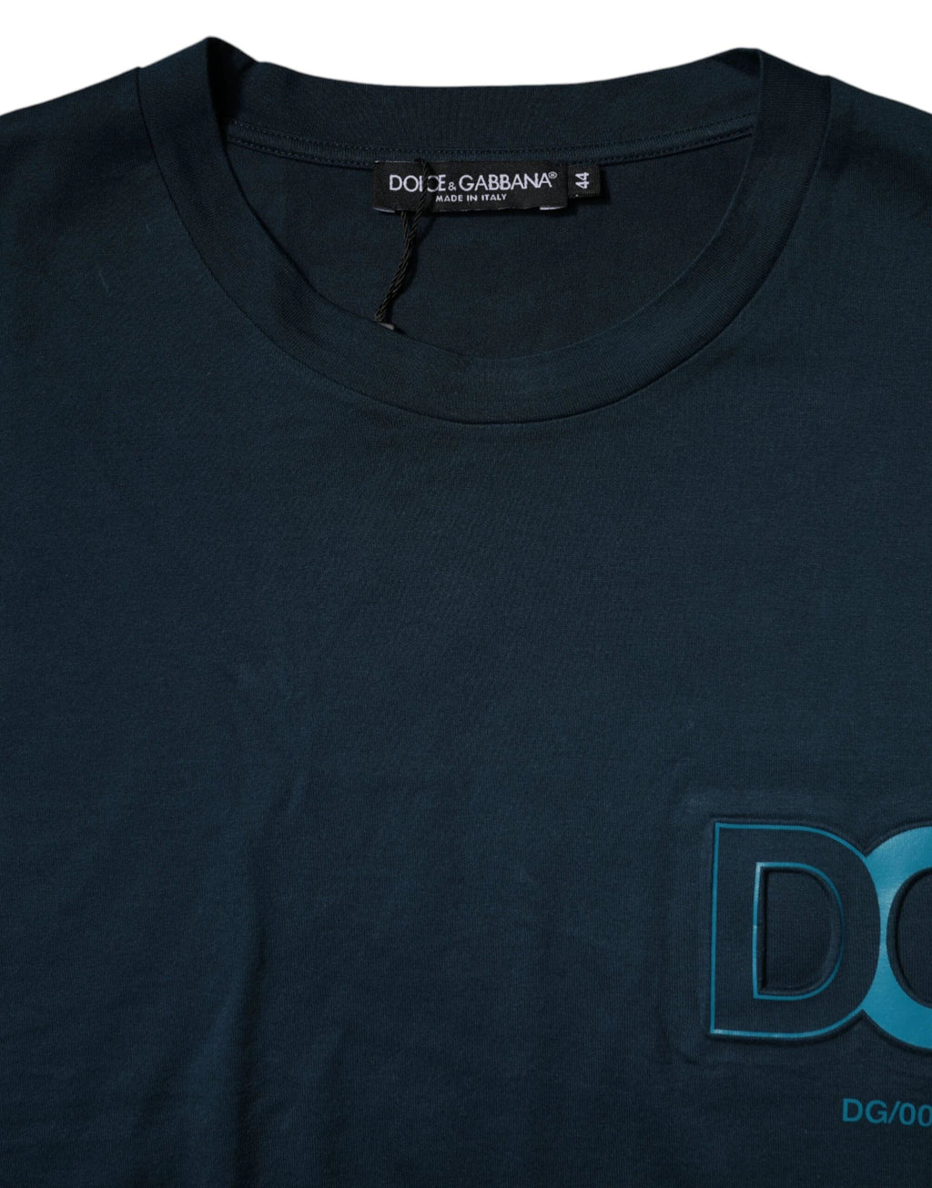 Dolce & Gabbana Blue Logo Crew Neck Short Sleeves T-shirt by Dolce & Gabbana